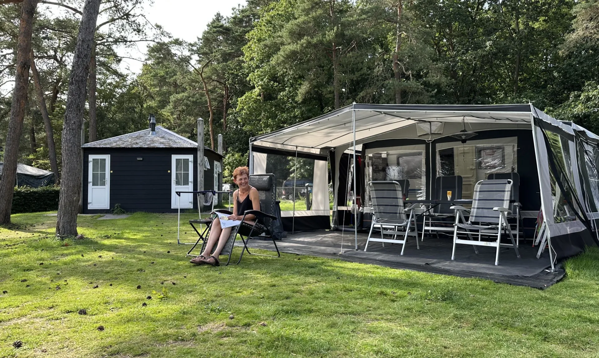 Camping Veluwe Kampeerplaats met prive sanitair Vink 5